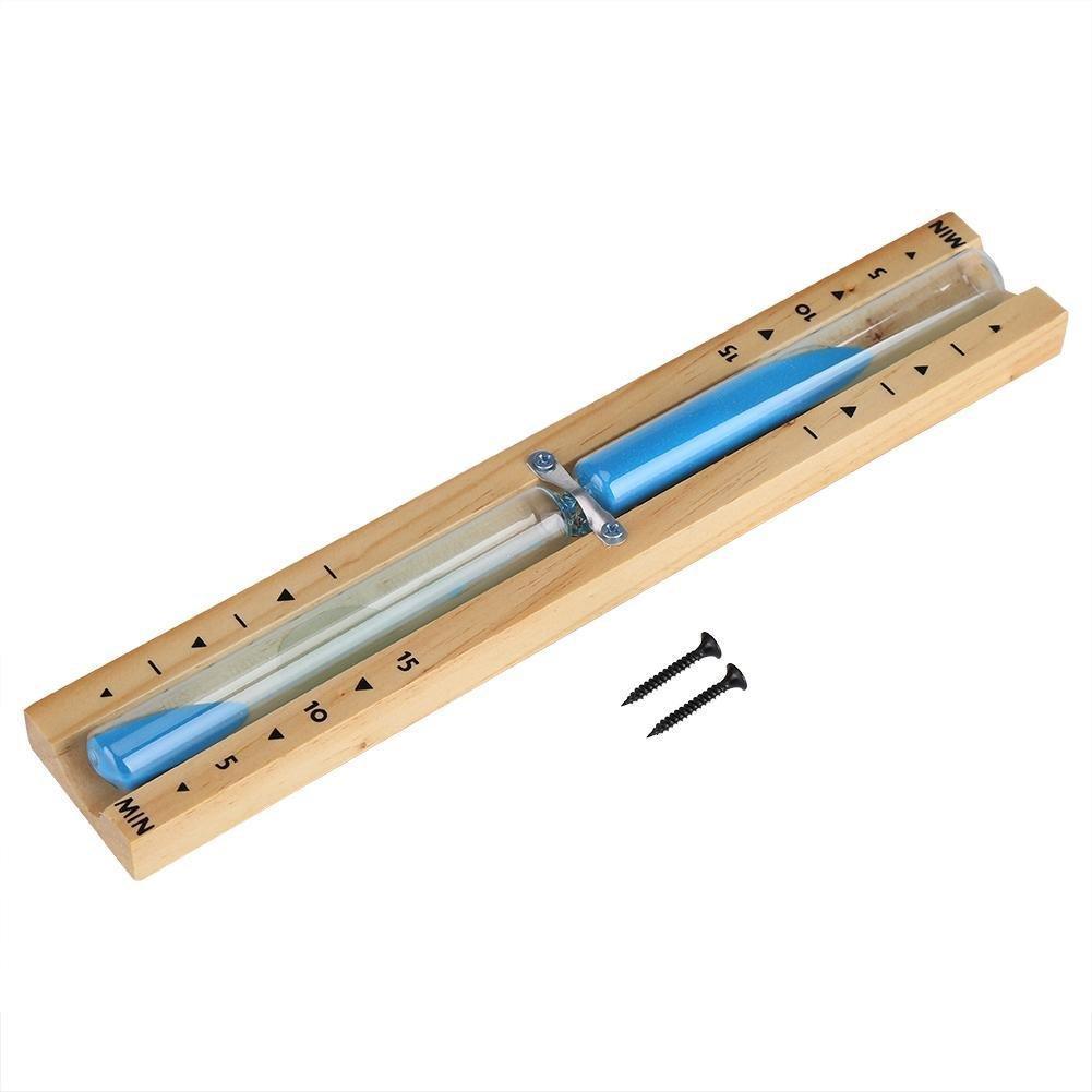 15 Minutes Sauna Sand Timer Wall-Mounted Rotating Sand Timer Countdown Clock 15 Minute Woodenkj Hourglass Sand Timer(Blue)