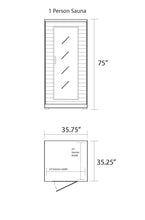1-2 Person Hemlock Infrared Sauna w/ 3 Ceramic Heaters