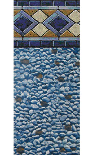 18'x33'x52" Ft Oval Unibead Mosaic Above Ground Swimming Pool Liner-25 Gauge